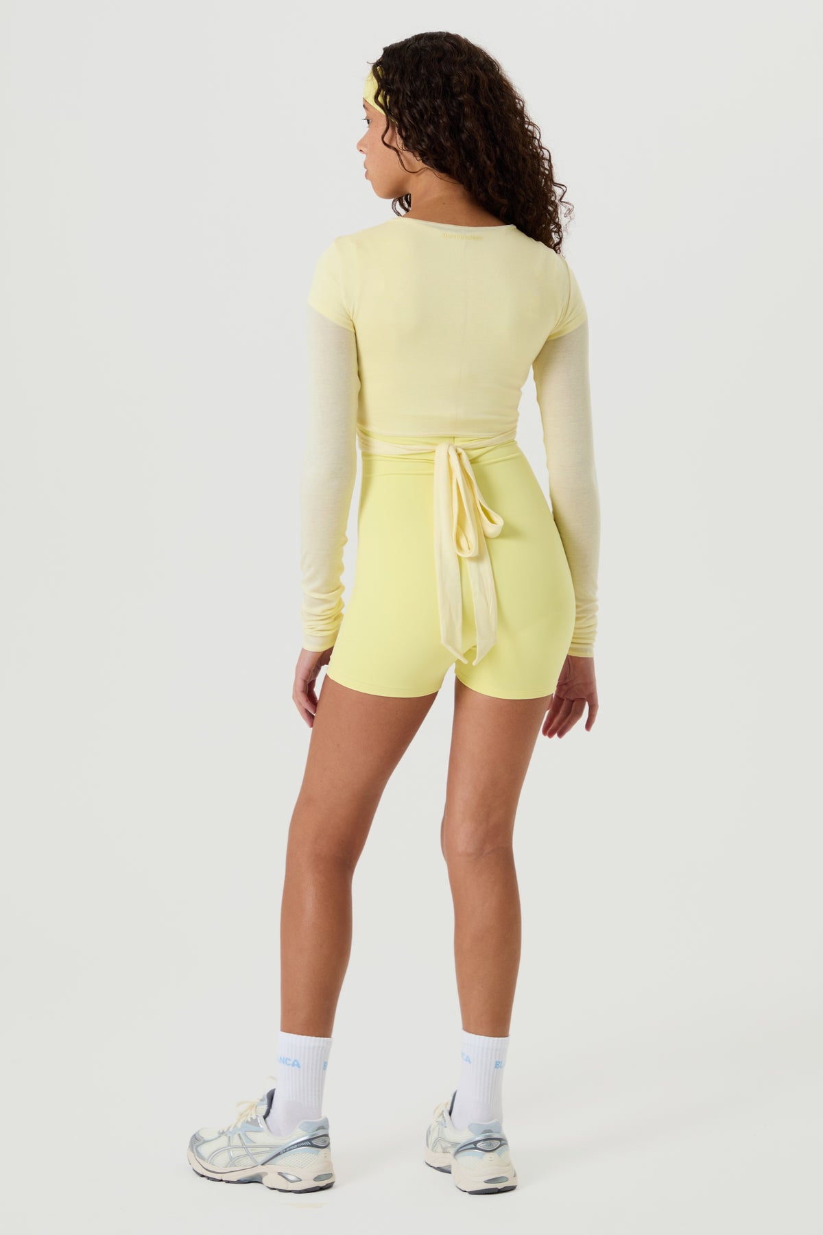 Capped Sleeve Unitard, Lemon Sherbet - Older Girls