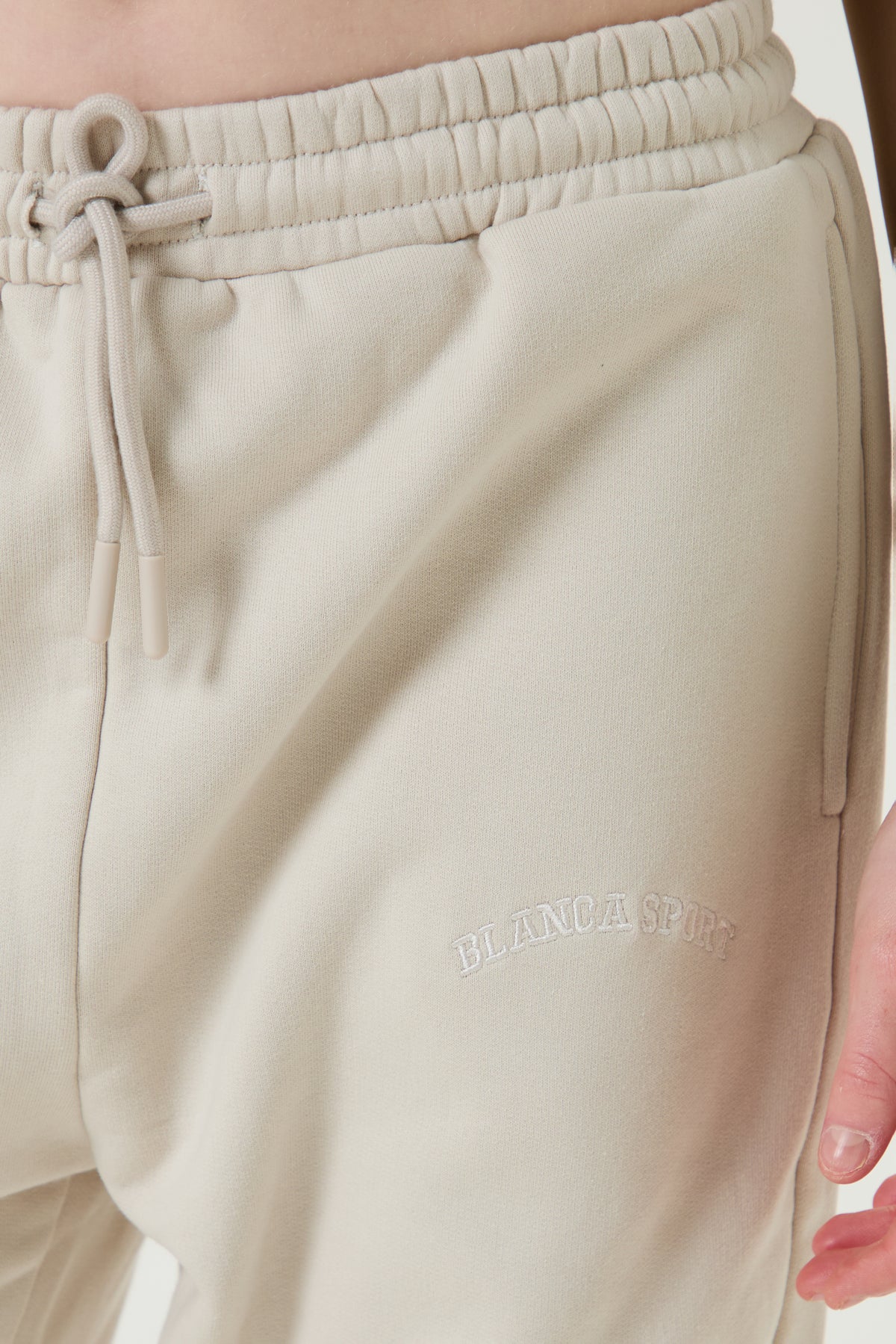 Varsity Oversized Tracksuit Bottoms - Cream - Older Girls