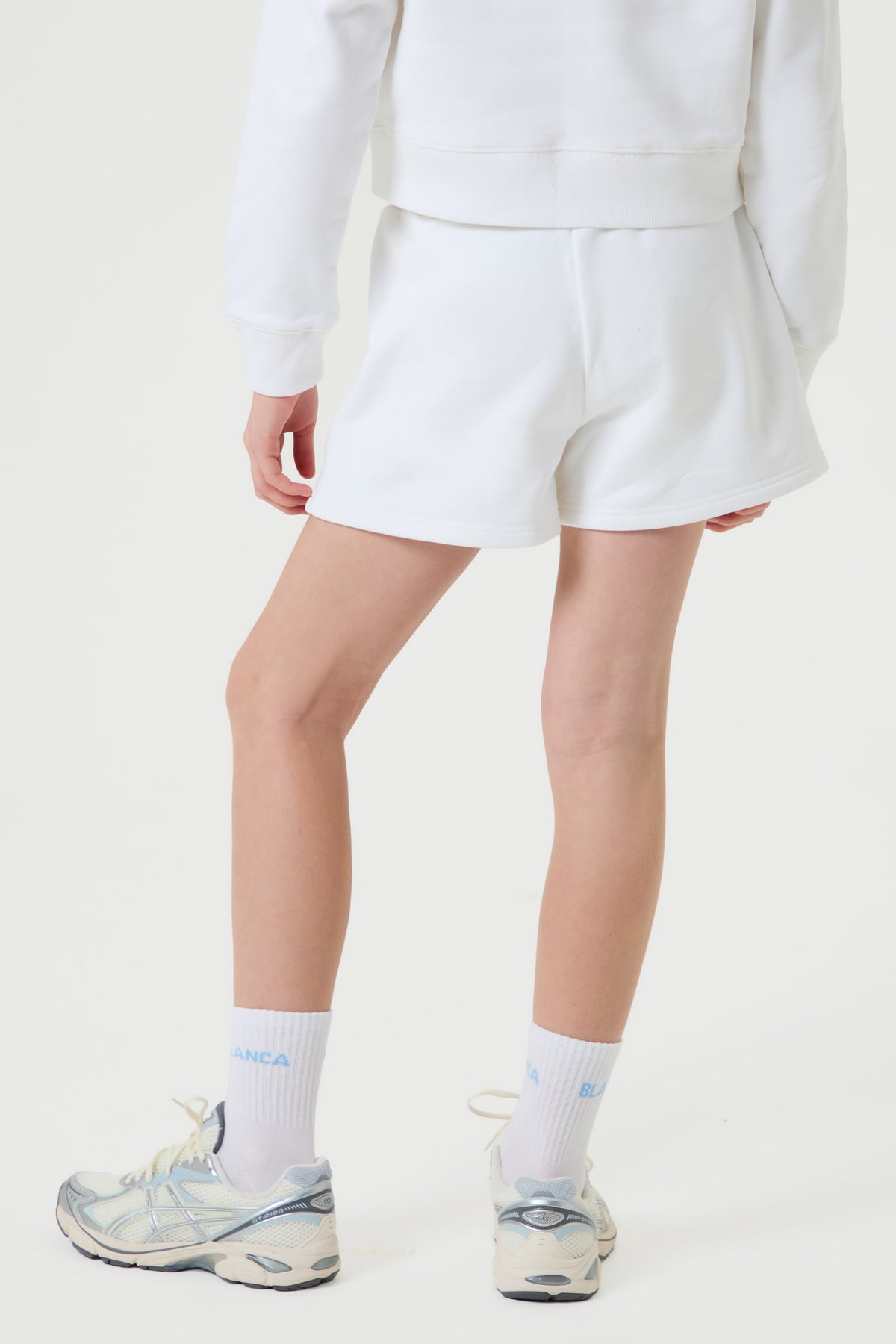 Scripted Cotton Shorts, White - Older Girls
