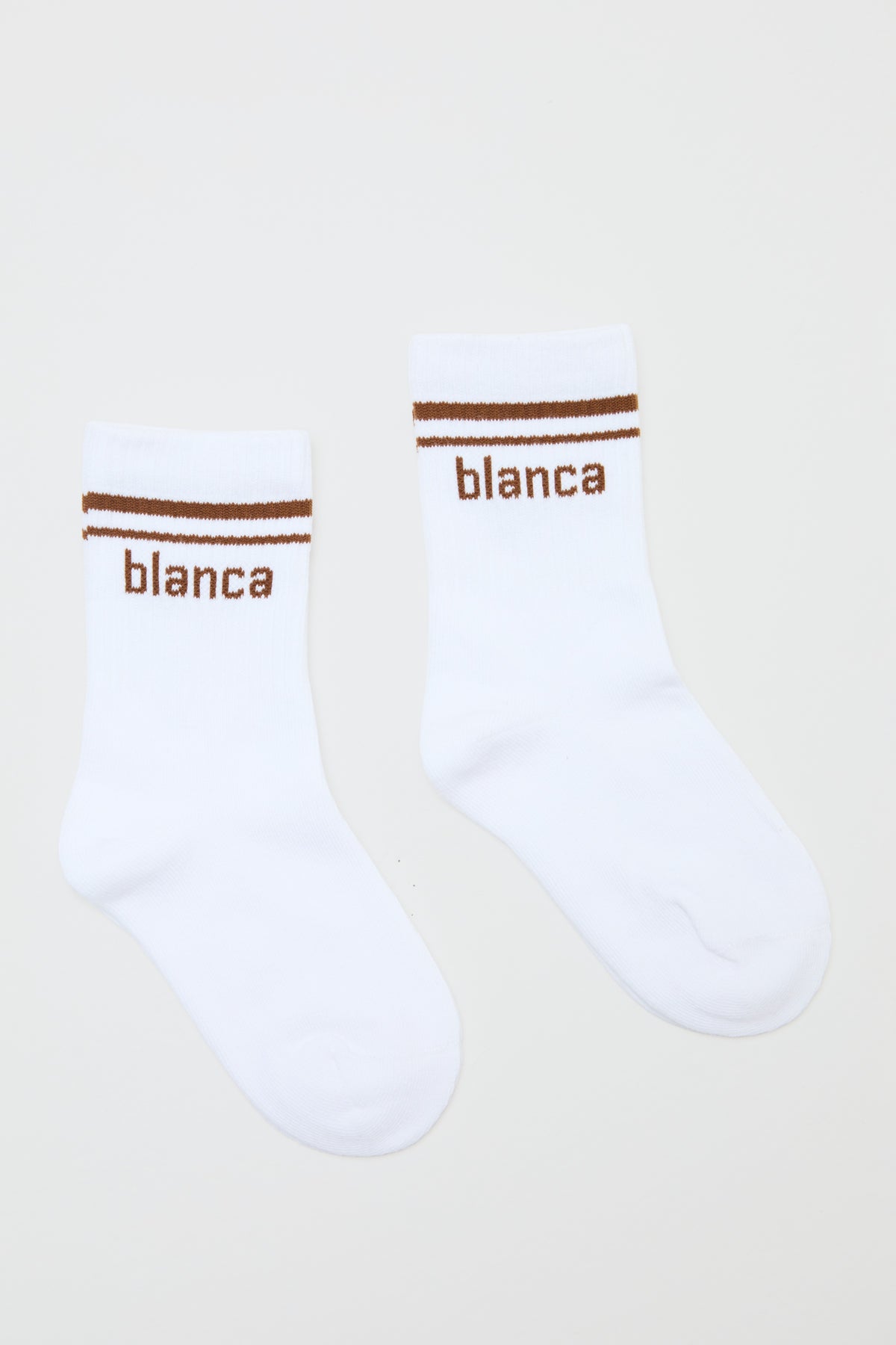 Socks Sport- White, Brown