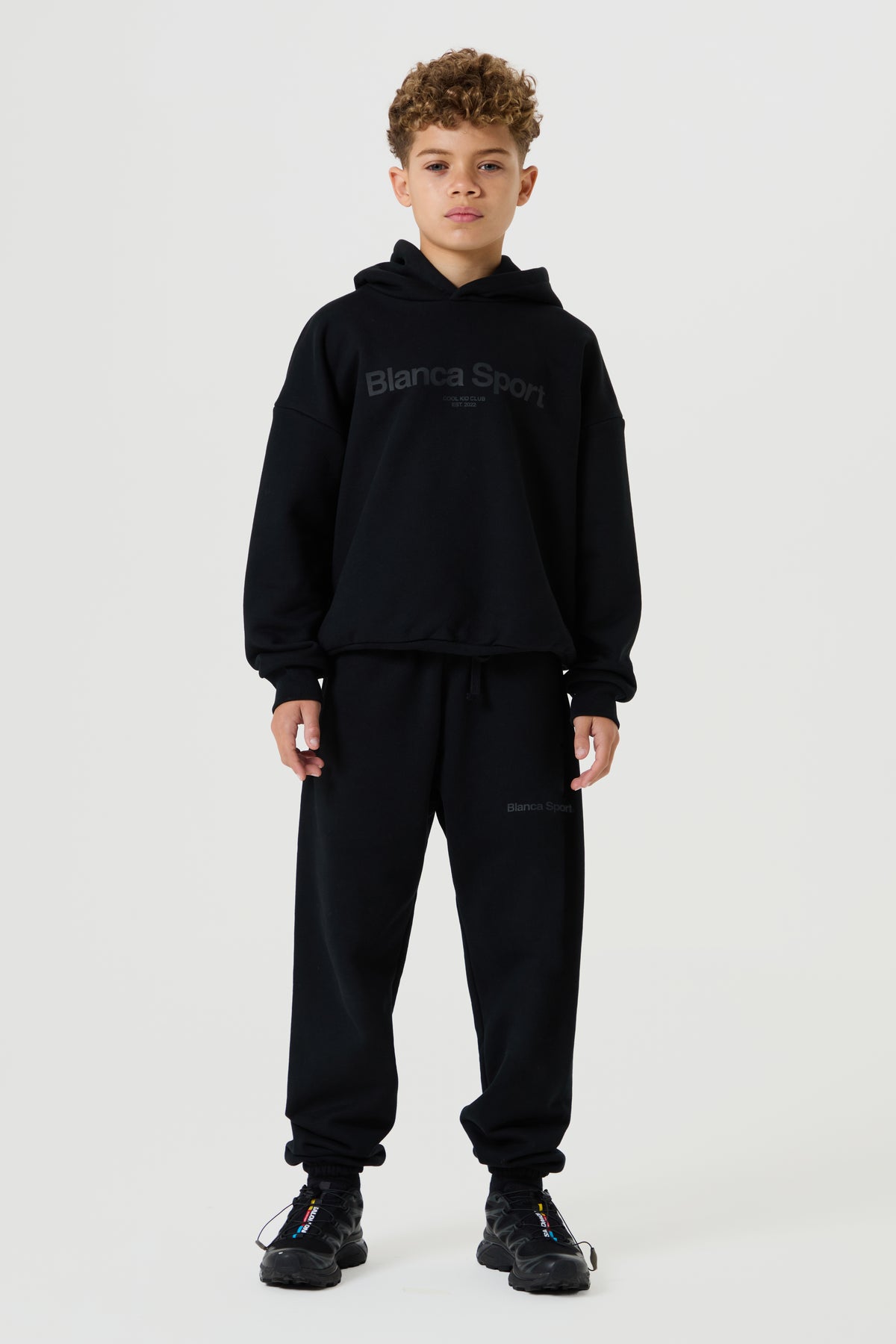 Oversized Hoodie- Black - Older Boys