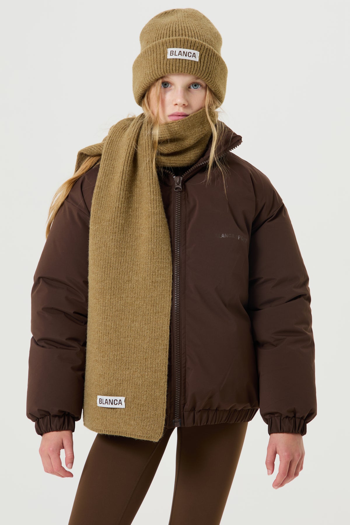 Knit Scarf- Biscuit