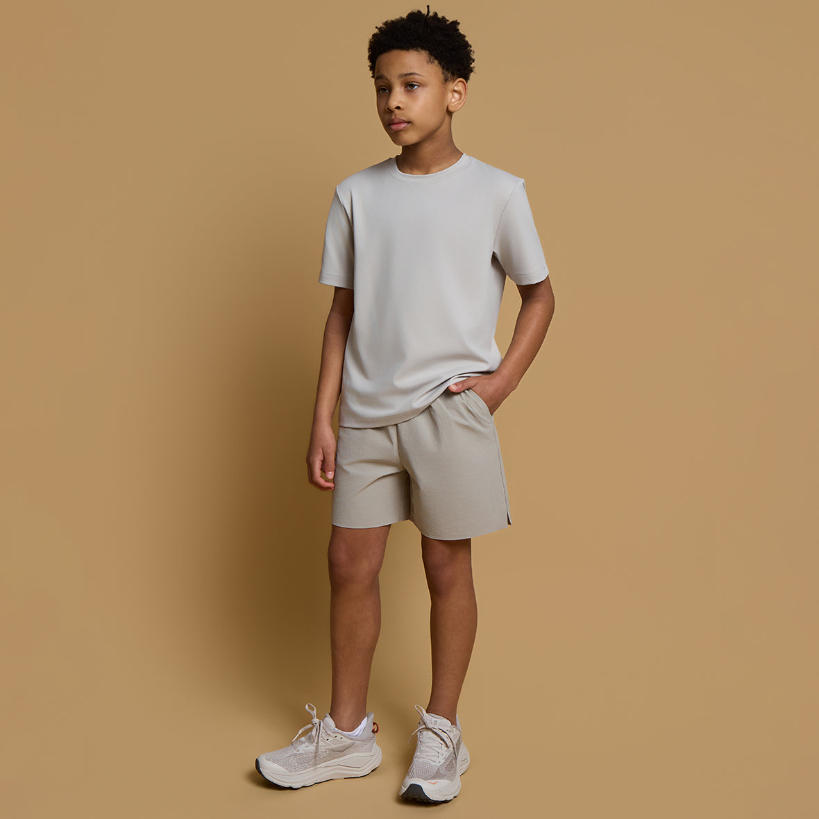 Elevated Active Shorts- Stone
