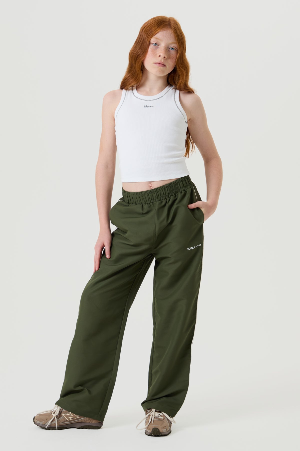 Khaki, Track Bottoms - Older Girls