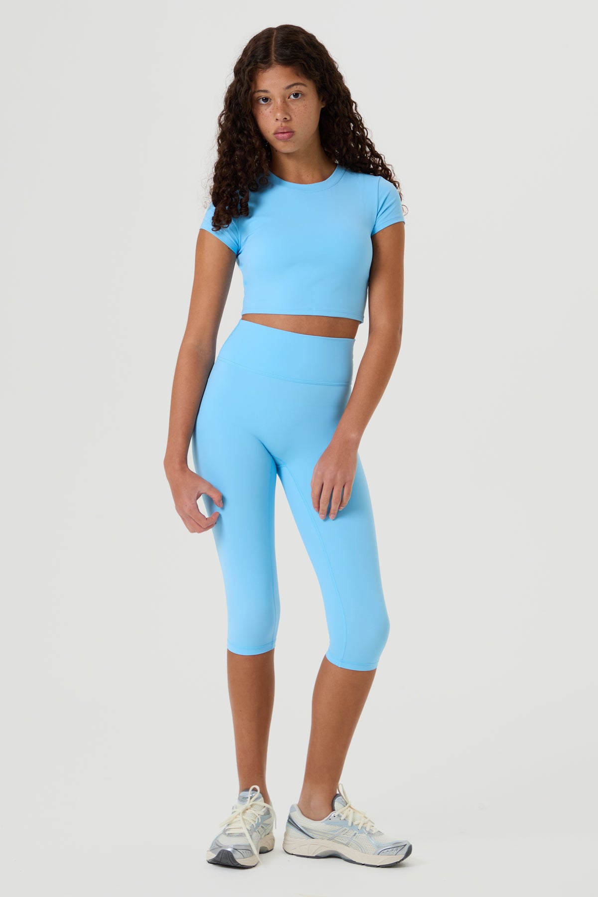 Active Capri Set- Powder Blue - Older Girls