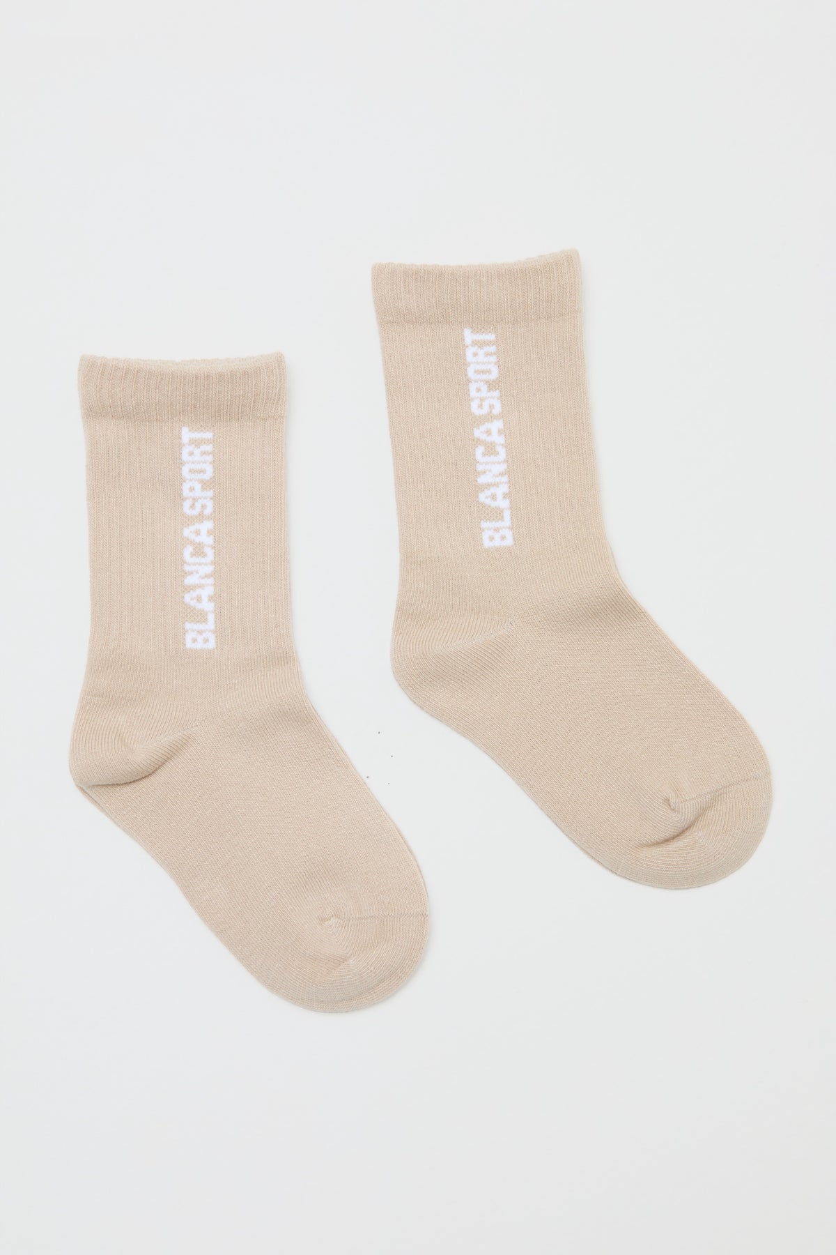 Socks, Taupe-White