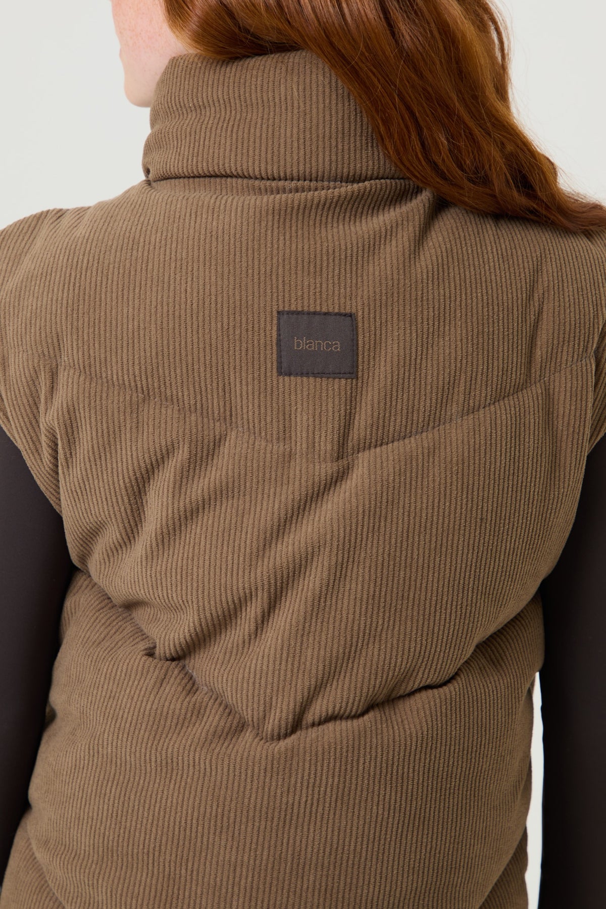 Padded Velour Gilet- Mocha - Older Girls