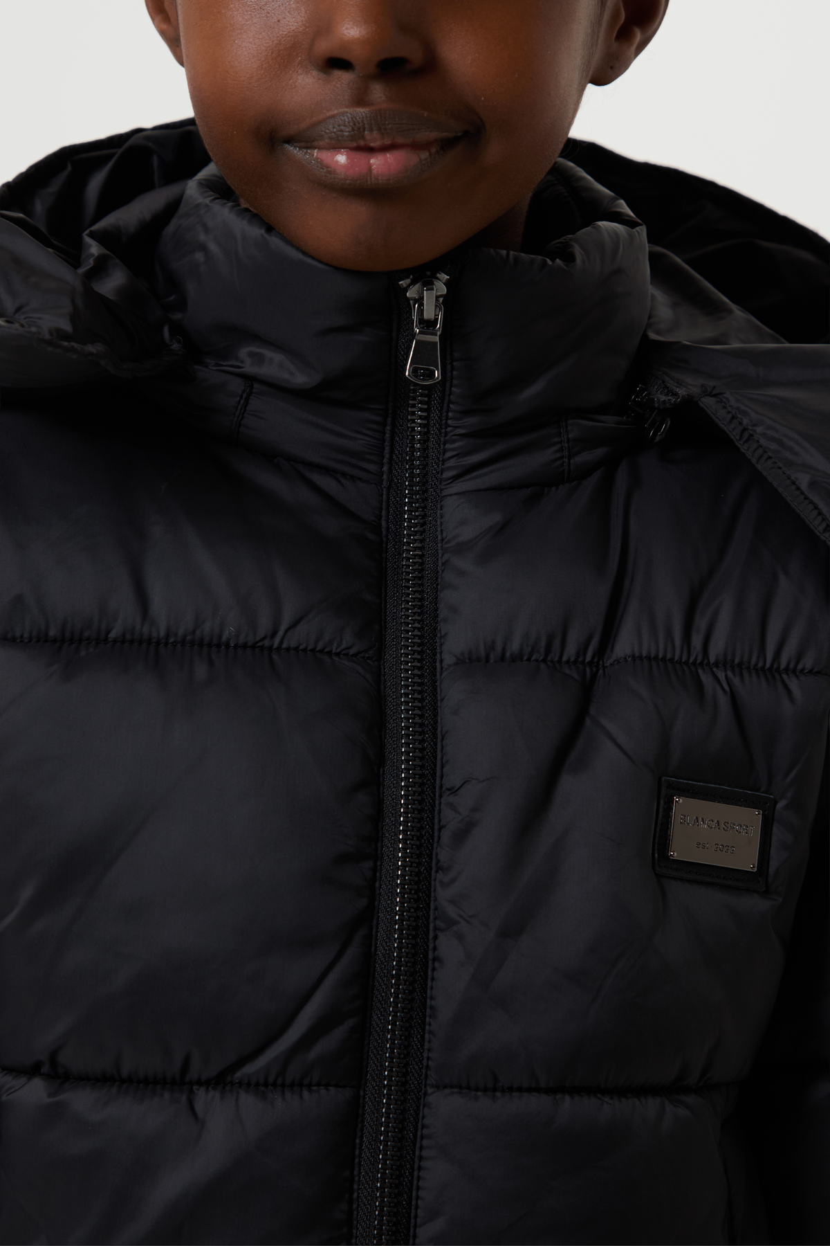 Oversized Puffer Coat, Black - Younger Girls
