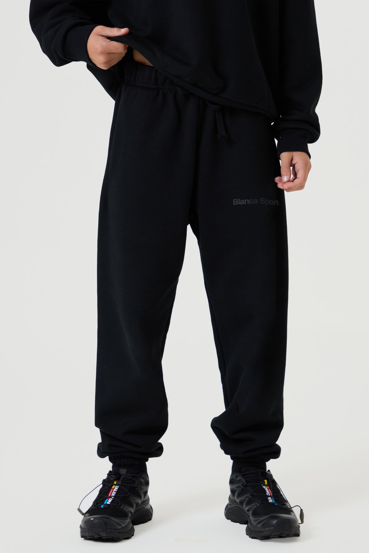 Unisex Jogging Bottoms- Black - Younger Boys