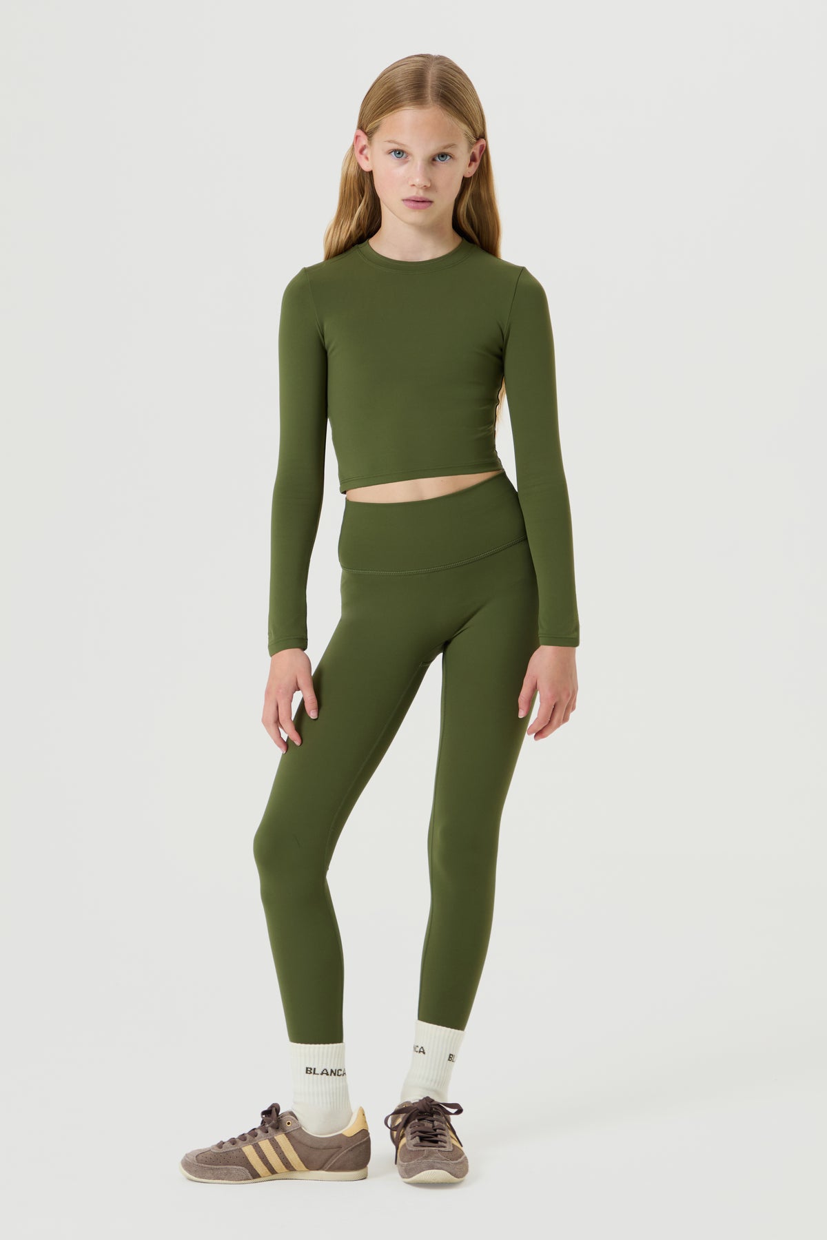 Active Set- Moss Green - Older Girls