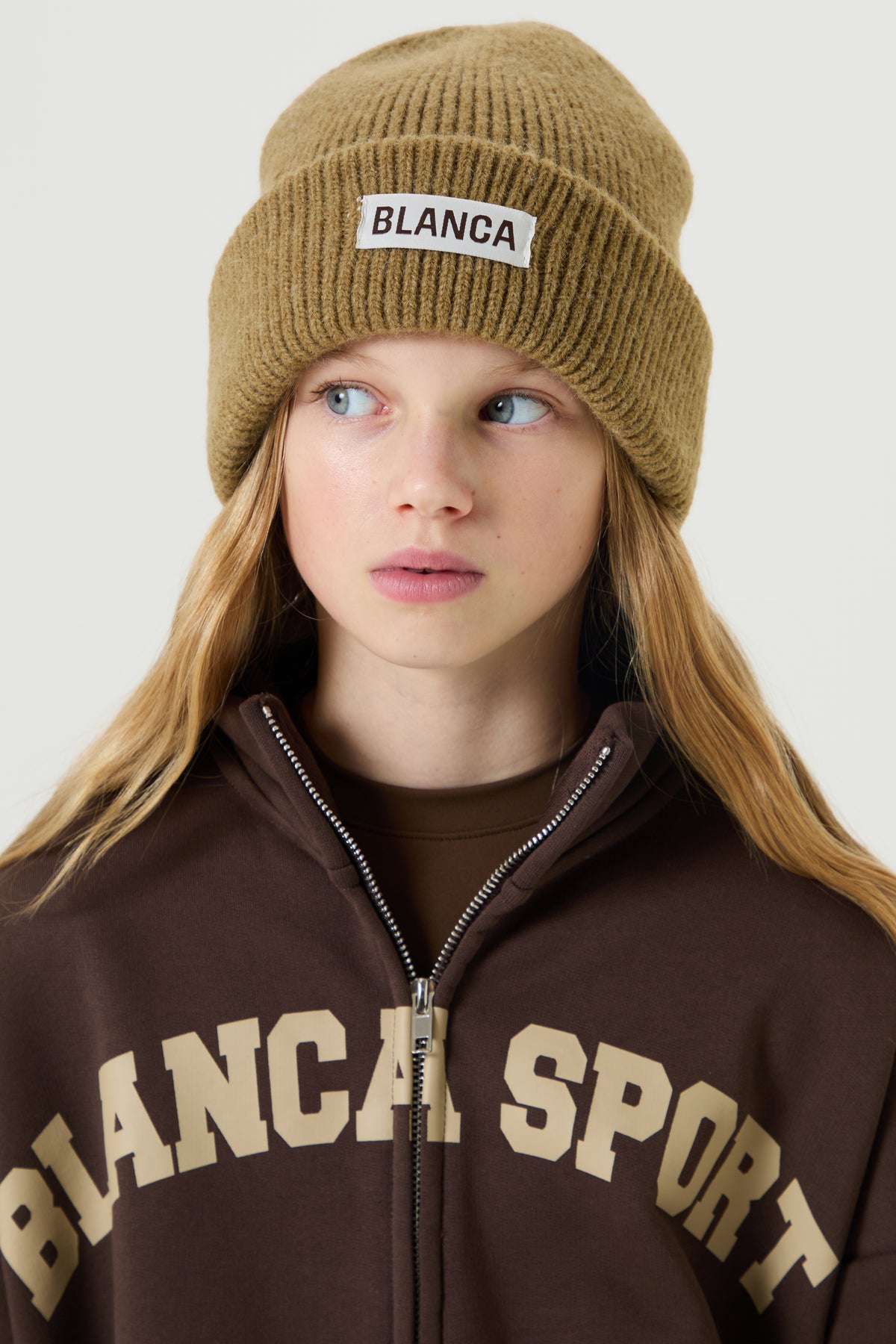 Knit Beanie- Biscuit