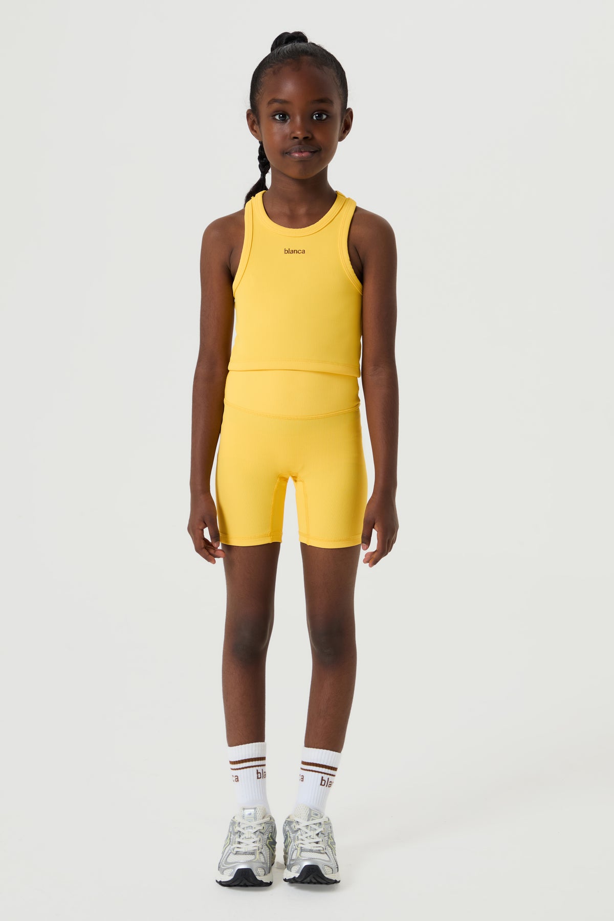 Ribbed Cycling Shorts Set- Mango - Younger Girls