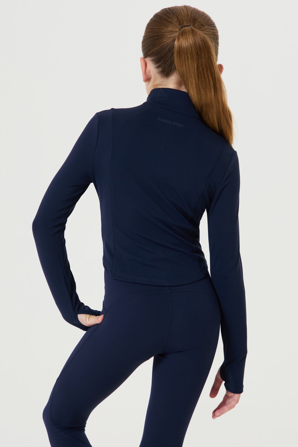 Active Full Zip Jacket- Navy - Younger Girls