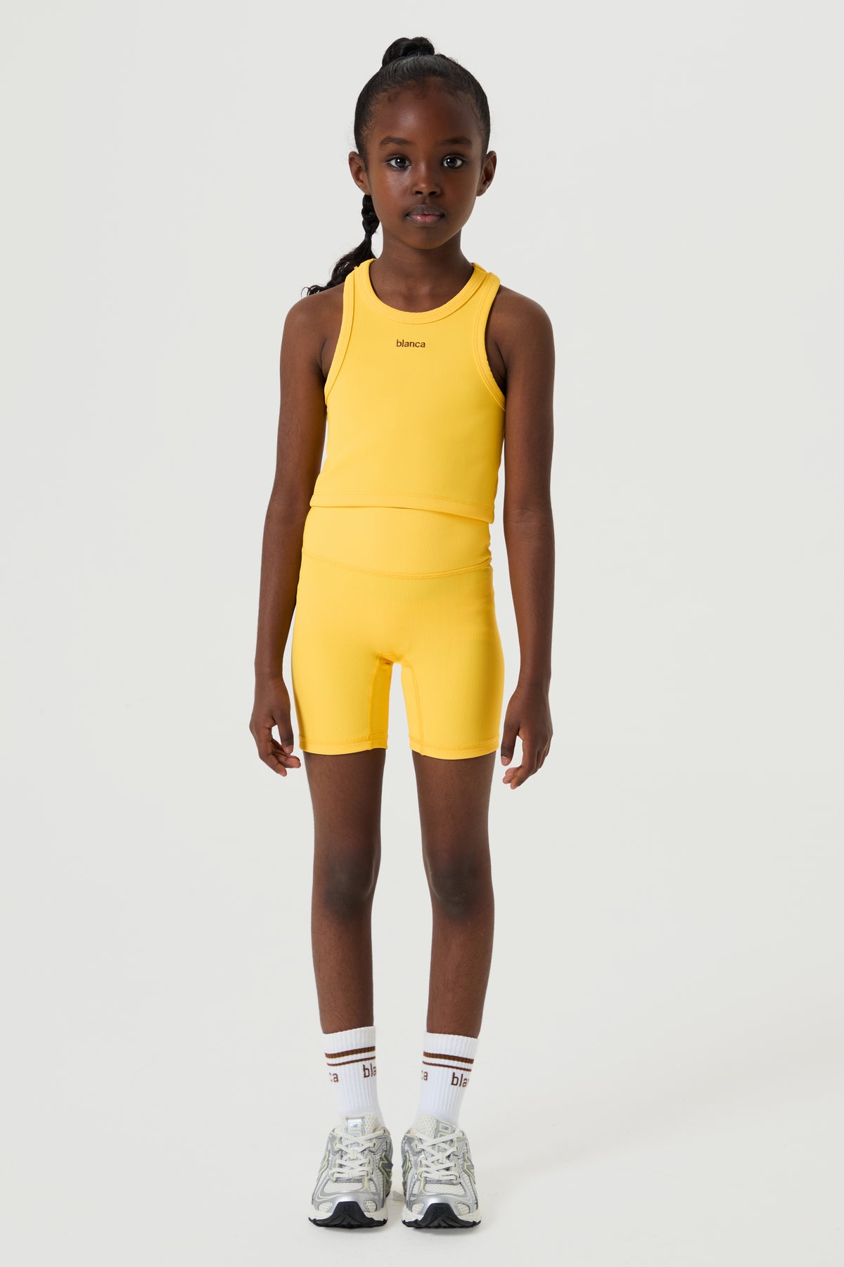 Ribbed Cycling Shorts Set- Mango - Younger Girls