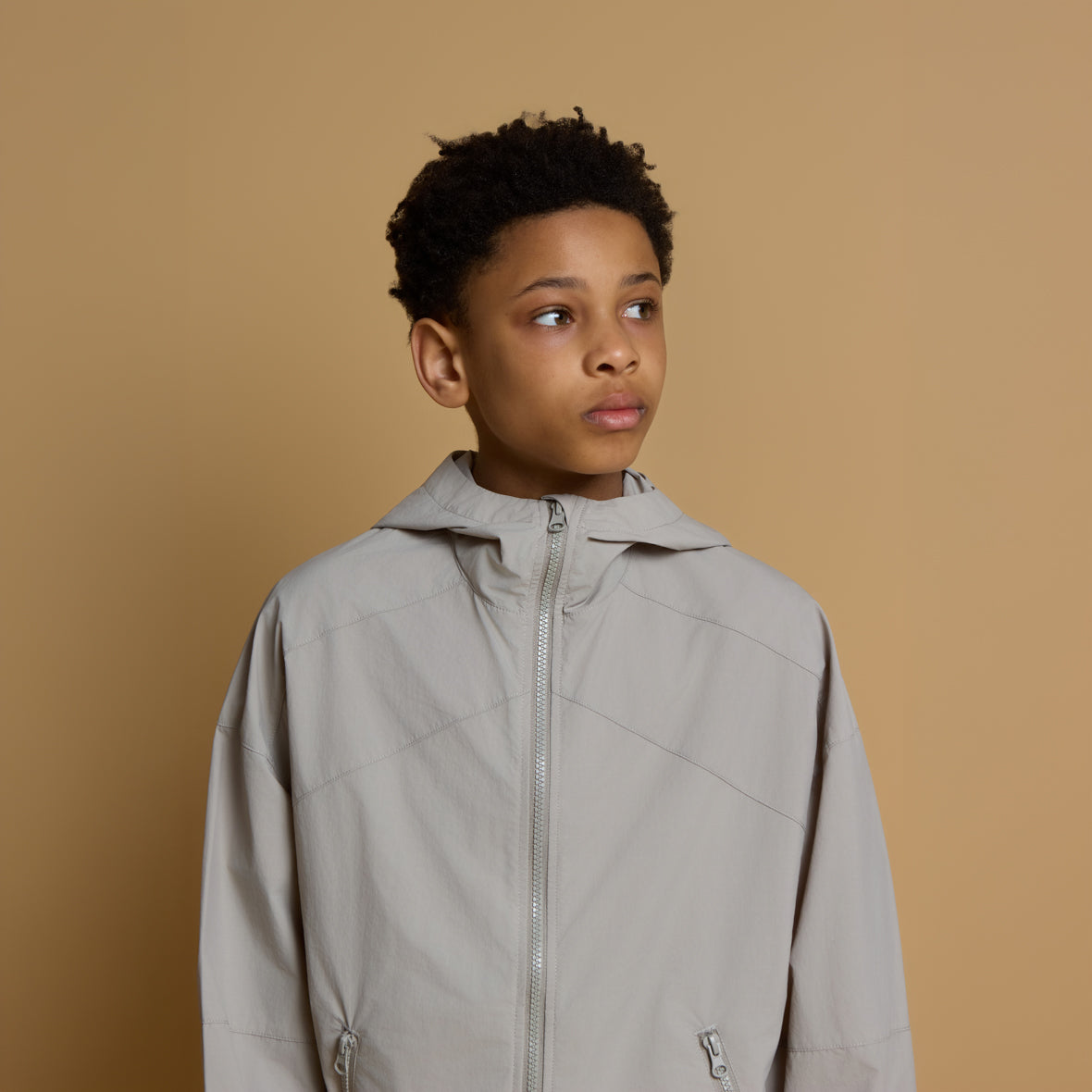 Elevated Windbreaker- Stone