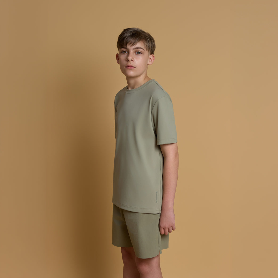 Elevated Active Tee- Khaki
