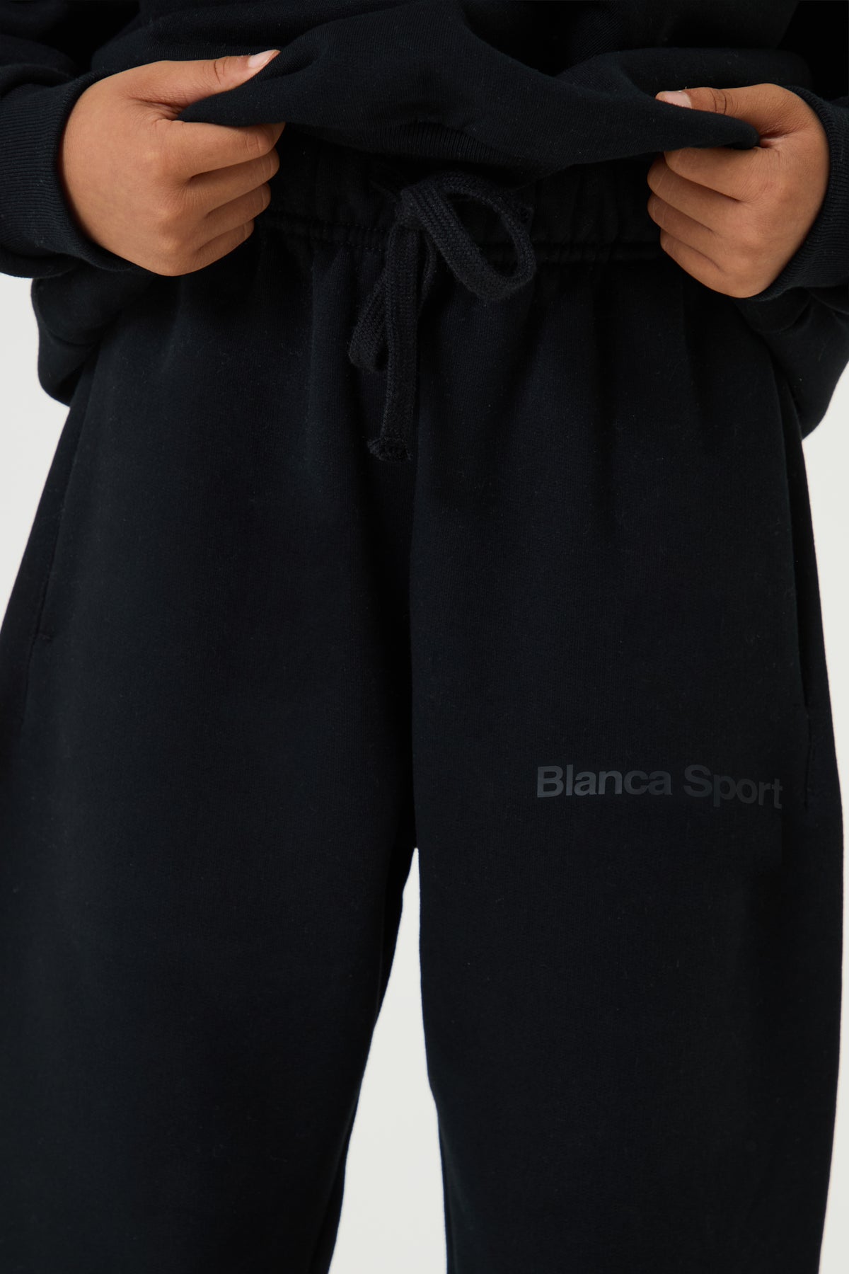 Unisex Jogging Bottoms- Black - Younger Boys