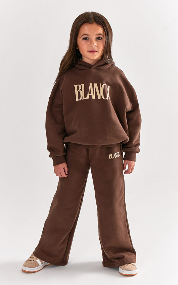 "Blanca" Straight leg Tracksuit, Chocolate Brown