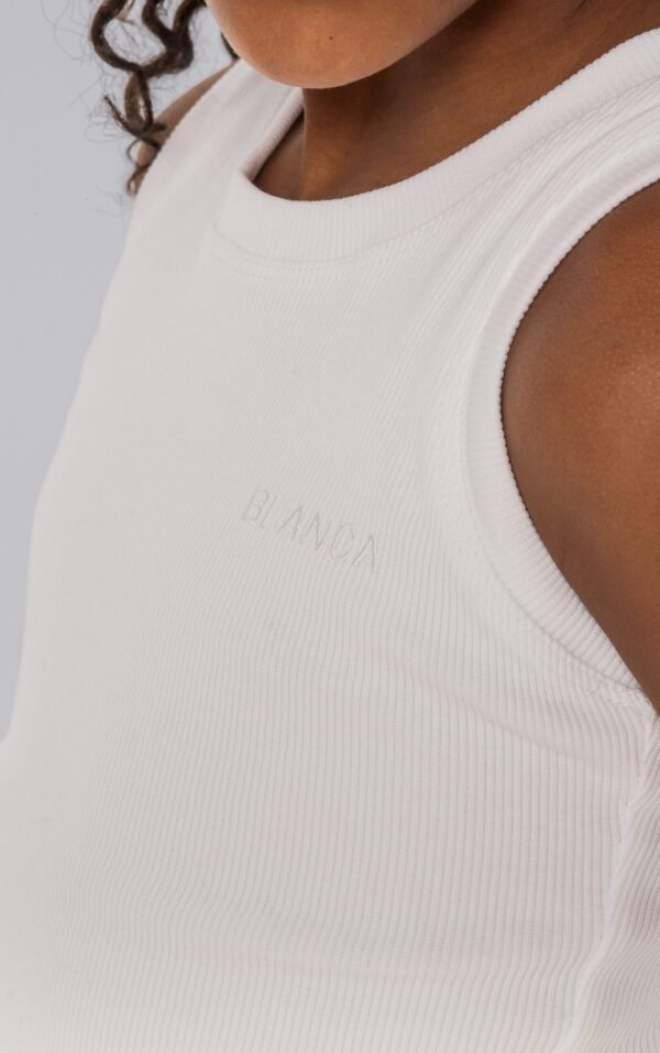 White Ribbed Tank