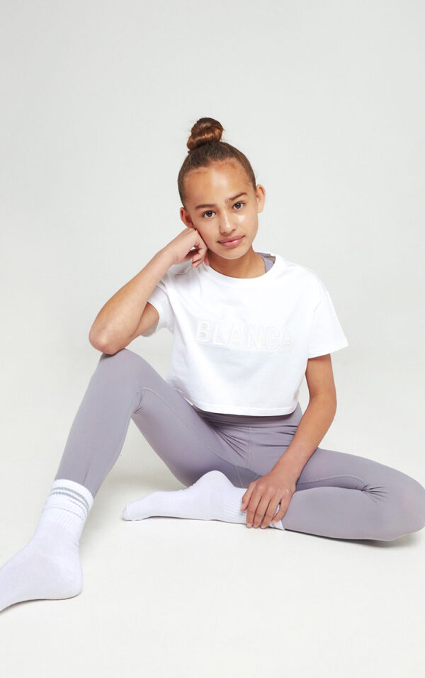 White Cropped Tee